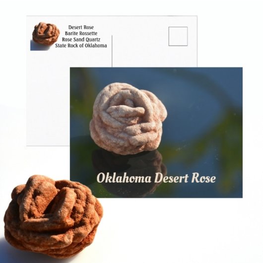 Oklahoma Desert Rose Staat Rock Fotografie Postkarte