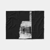 Oklahoma Disc Golf Staat Mit Korb Distressed Gr Fleecedecke (Vorderseite (Horizontal))