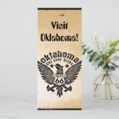 Oklahoma Erhalten Sie Ihre Kicks Route 66 Einladung (Stehend Vorderseite)