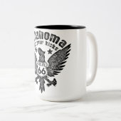 Oklahoma Erhalten Sie Ihre Kicks Route 66 Zweifarbige Tasse (VorderseiteRechts)