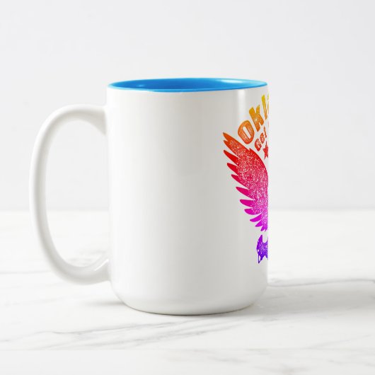 Oklahoma Erhalten Sie Ihre Kicks Rte 66 mit Ipanem Zweifarbige Tasse (Links)