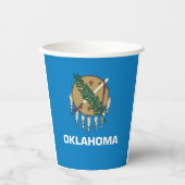 Oklahoma-Fahnenkuppel Pappbecher (Vorderseite)