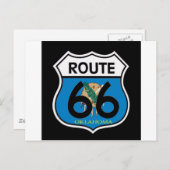 Oklahoma-Fahnenroute 66 Schild Postkarte (Vorne/Hinten)
