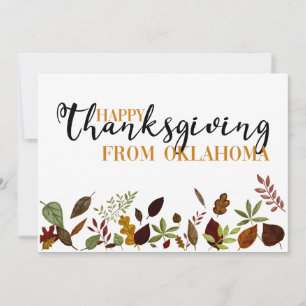 Oklahoma Fall Foliage Erntedank Card Feiertagskarte