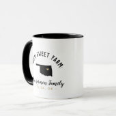 Oklahoma Farm Sweet Farm Family Monogram Tasse (Vorderseite Links)