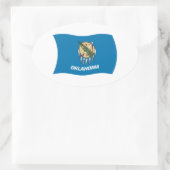 Oklahoma-Flag-Aufkleber Ovaler Aufkleber (Tasche)