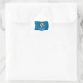 Oklahoma-Flag-Aufkleber Runder Aufkleber (Tasche)