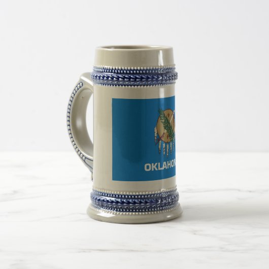 OKLAHOMA FLAG BIERGLAS (Vorderseite Links)
