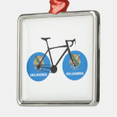 Oklahoma Flag Cycling Ornament Aus Metall (Links)