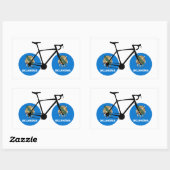 Oklahoma Flag Cycling Rechteckiger Aufkleber (Blatt)