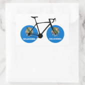Oklahoma Flag Cycling Rechteckiger Aufkleber (Tasche)