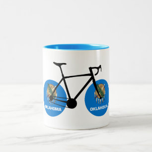 Oklahoma Flag Cycling Zweifarbige Tasse