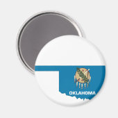 Oklahoma Flag Karte Magnet (Vorderseite/Rückseite)