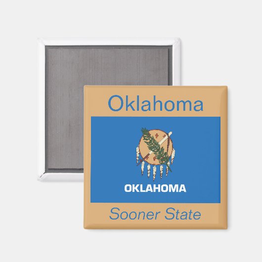 Oklahoma Flag Magnet (Vorderseite/Rückseite)