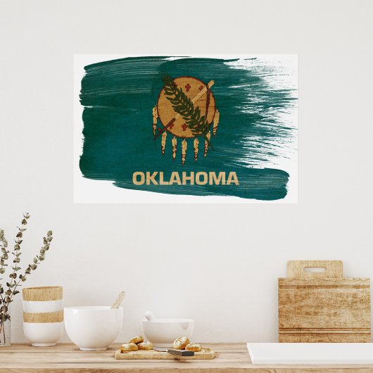 Oklahoma Flag Posters Poster (Küche)