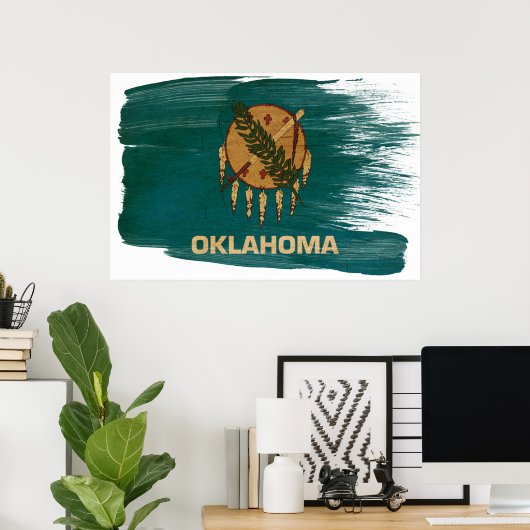 Oklahoma Flag Posters Poster (Heimbüro)