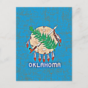 OKLAHOMA FLAG POSTKARTE