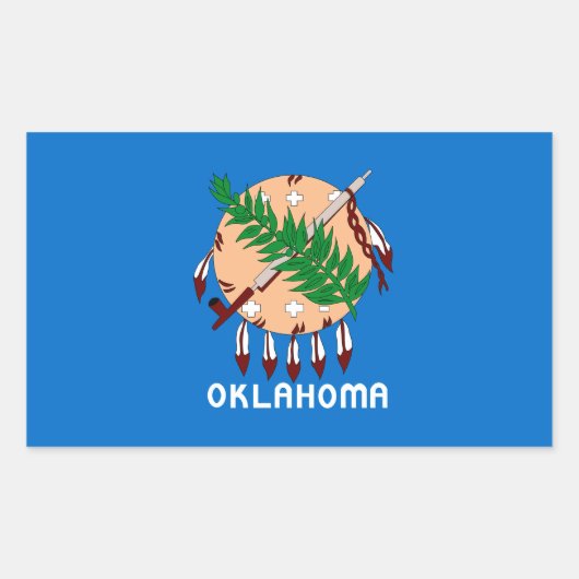 Oklahoma Flag Rechteckiger Aufkleber (Vorderseite)