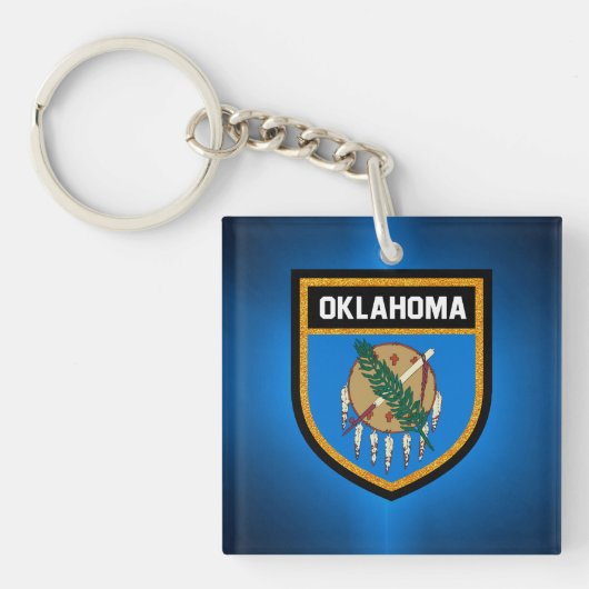 Oklahoma Flag Schlüsselanhänger (Vorderseite)