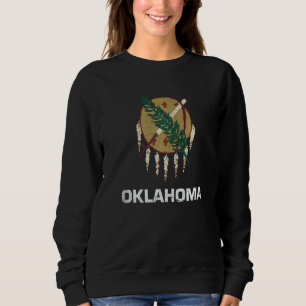 Oklahoma Flag Staat Vintag Style Sweatshirt