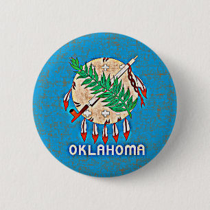 OKLAHOMA-FLAGGE BUTTON