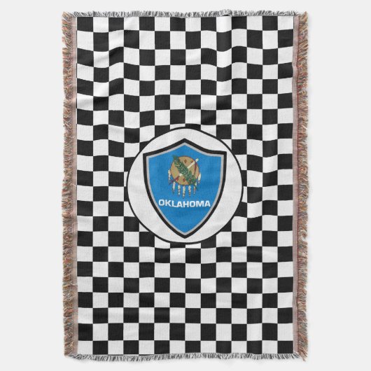 Oklahoma-Flagge Decke (Vorderseite Vertikal)