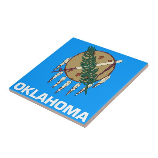 Oklahoma-Flagge Fliese (Seite)