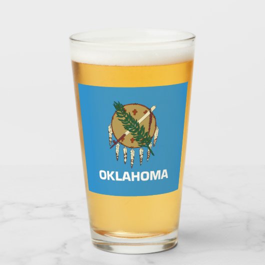Oklahoma-Flagge Glas (Vorne (Gefüllt))