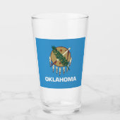 Oklahoma-Flagge Glas (Vorderseite)