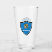 Oklahoma-Flagge Glas (Rückseite)