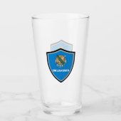 Oklahoma-Flagge Glas (Vorderseite)