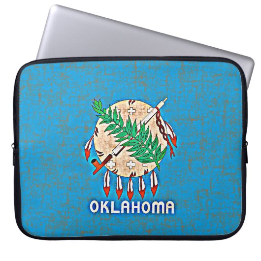 OKLAHOMA-FLAGGE LAPTOPSCHUTZHÜLLE (Vorderseite)