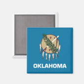Oklahoma-Flagge Magnet (Vorderseite/Rückseite)