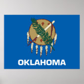 Oklahoma-Flagge Poster (Vorne)