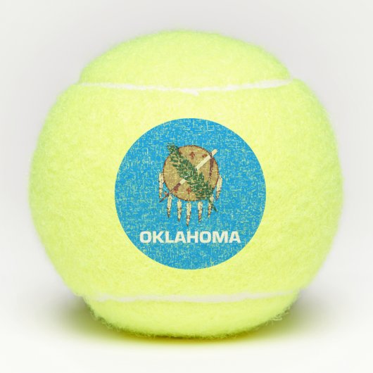 Oklahoma-Flagge Tennisbälle (Vorderseite)