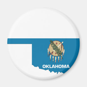 Oklahoma-Flaggen-Karte Magnet