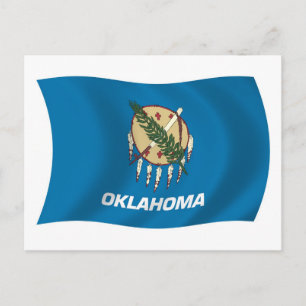 Oklahoma-Flaggen-Postkarte Postkarte