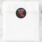 Oklahoma Football Game Day Vibes Fall Tailgate Runder Aufkleber (Tasche)