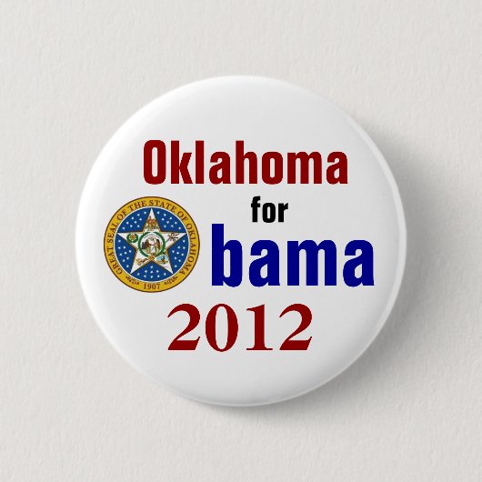 Oklahoma für Obama 2012 Button (Vorderseite)