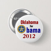 Oklahoma für Obama 2012 Button (Vorne & Hinten)