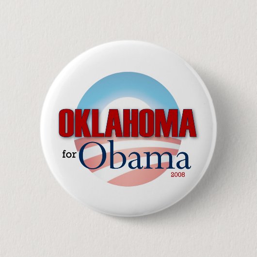 OKLAHOMA für Obama Button (Vorderseite)