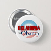 OKLAHOMA für Obama Button (Vorne & Hinten)