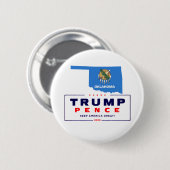 Oklahoma für Trump Pence 2020 Button (Vorne & Hinten)