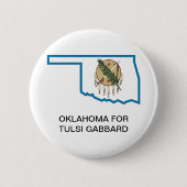 OKLAHOMA für TULSI GABBARD 2020 Knopf Button (Vorderseite)