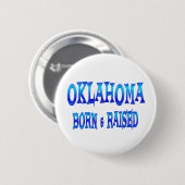 Oklahoma geboren u. angehoben button (Vorne & Hinten)
