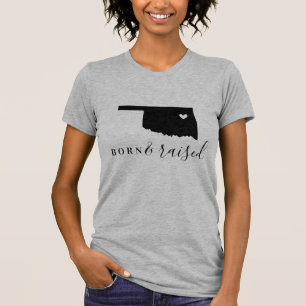 Oklahoma Geborenes und erhöhtes Staat T-Shirt