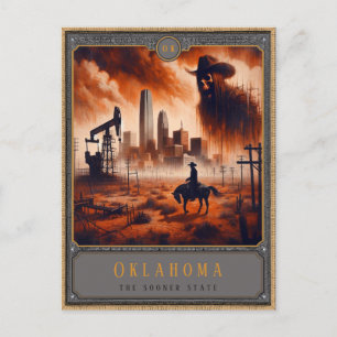 Oklahoma Gothic-Kunst-Postkarte Postkarte