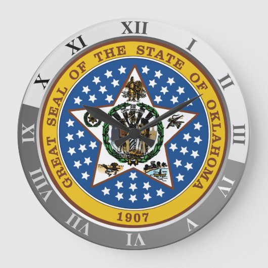 Oklahoma Große Wanduhr (Vorderseite)