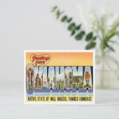 Oklahoma-Grüße von US-Staaten Postkarte (Stehend Vorderseite)