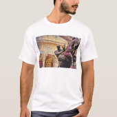 Oklahoma Hauptstadt mit Cowboy Statue Ölgemälde T-Shirt (Vorderseite)